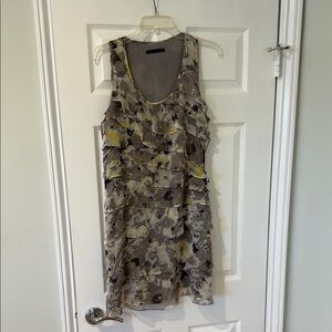 Andrea Behar Gray Floral Dress